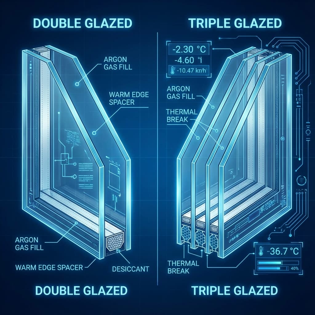 2 vagy 3 rétegű üvegezés? Mikor melyiket válasszuk?